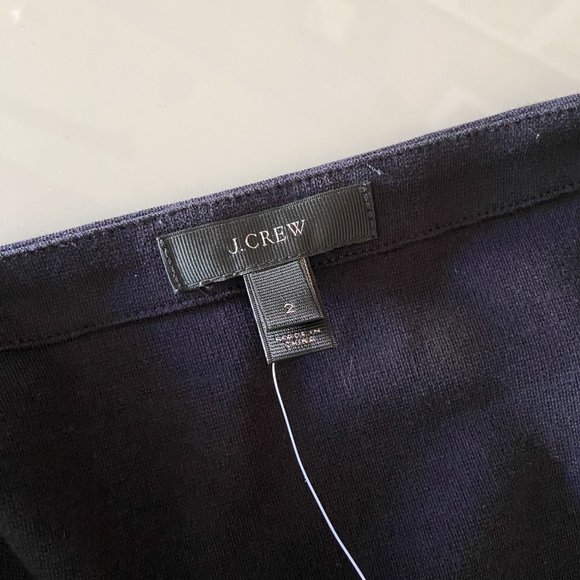 NWT Navy J. Crew drop waist dress with white trim size 2 - Picture 10 of 11